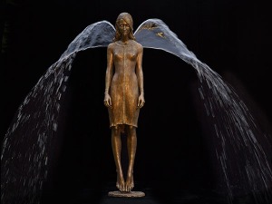Engel, Brunnen, Springbrunnen, Skulptur, Plastik aus Bronze von Malgorzata Chodakowska